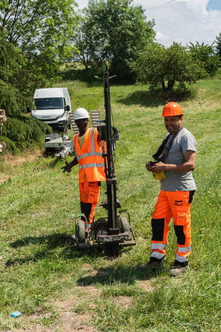 Tarière sur site Clermont-Ferrand